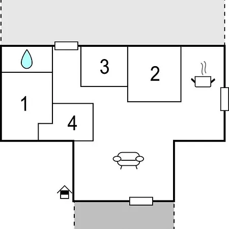 펜션 4 Bedroom Gorgeous In 폴른슬레브
